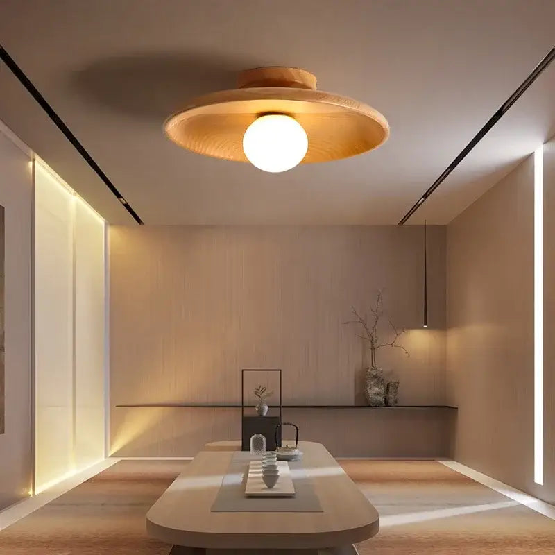 Nordic Ceiling Lamp Wooden Round Ceiling Light For Cloakroom Bedroom Study Room Child Corridor Home Indoor High quality