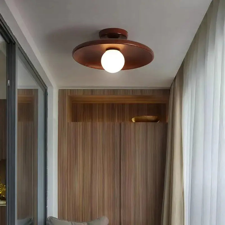 Nordic Ceiling Lamp Wooden Round Ceiling Light For Cloakroom Bedroom Study Room Child Corridor Home Indoor High quality
