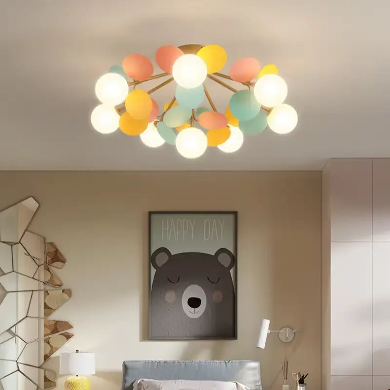 Plafonnier Avec Boules Multicolore