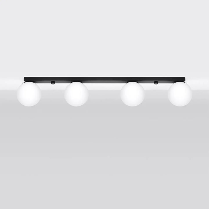 Luminaire Plafonnier noir éteinte, vue rapprochée