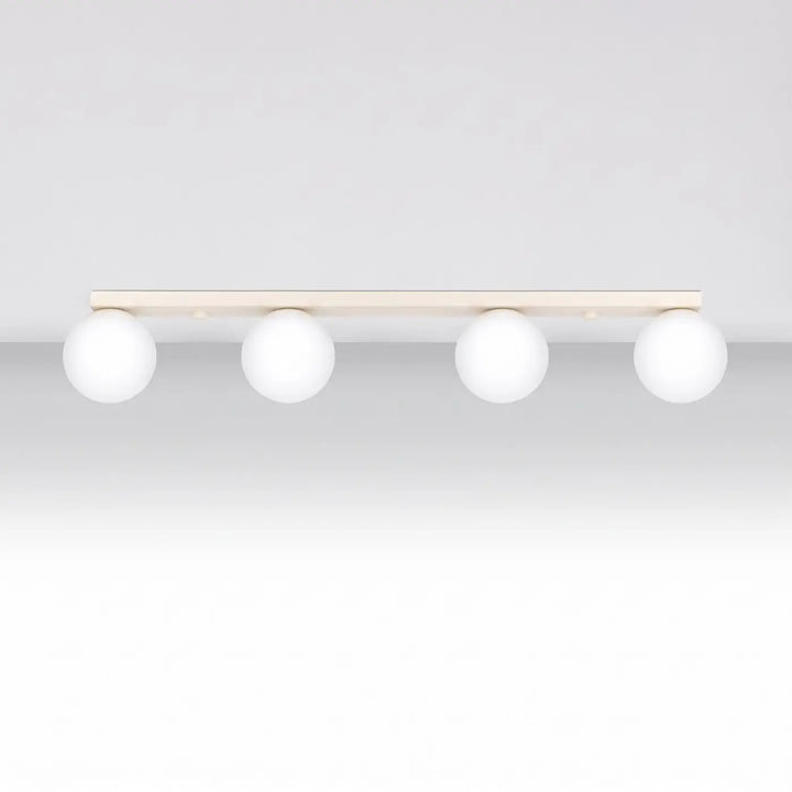 Luminaire Plafonnier beige éteinte, vue rapprochée