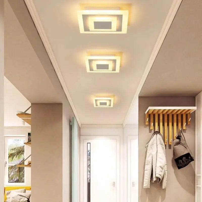 Plafonnier Carré Moderne en Acrylique