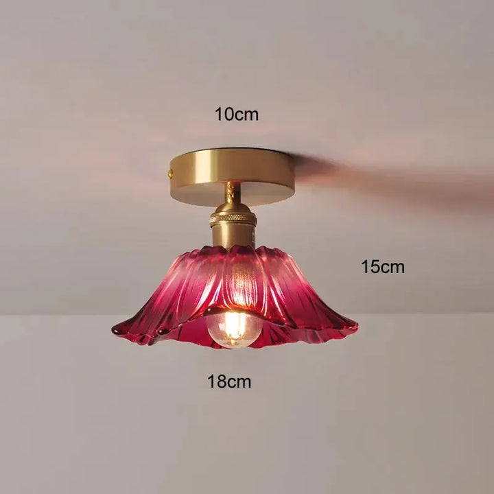 Plafonnier compact en verre élégant style vintage