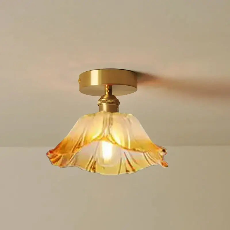 Plafonnier compact en verre élégant style vintage