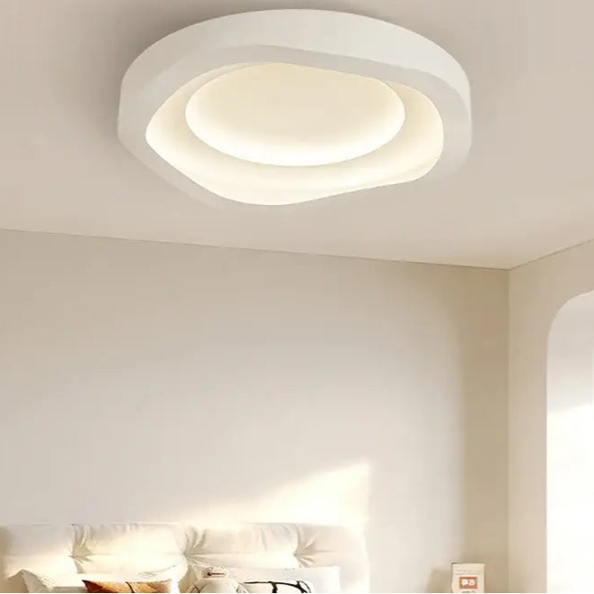 Plafonnier Contemporain Courbes Naturelles Et LED Intégré

