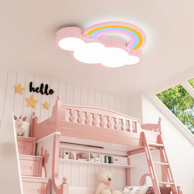 Plafonnier créatif pour enfant en forme d’arc en ciel décor enfantin