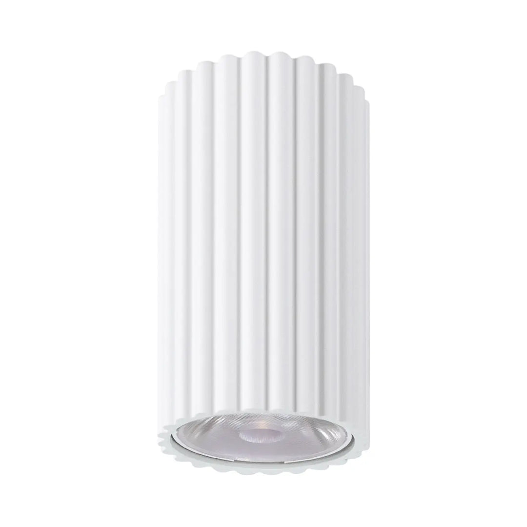 Plafonnier ivar blanc led 4000k avec abat-jour modernes rainurés et design expressif pour confort d’utilisation optimal