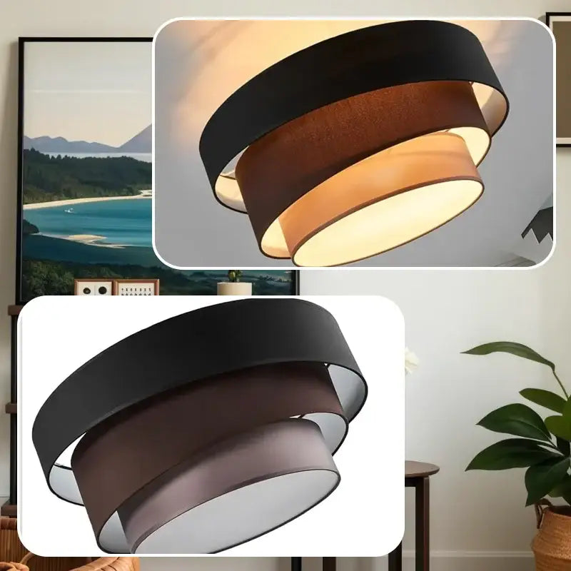 Plafonnier design circulaire moderne à lumière douce en métal