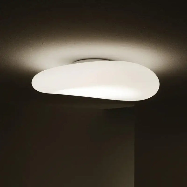 Plafonnier contemporain rond blanc led intérieur chic