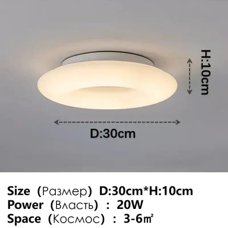 Plafonnier contemporain rond blanc led intérieur chic