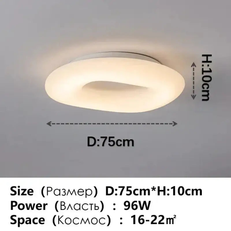 Plafonnier contemporain rond blanc led intérieur chic