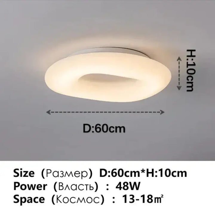 Plafonnier contemporain rond blanc led intérieur chic