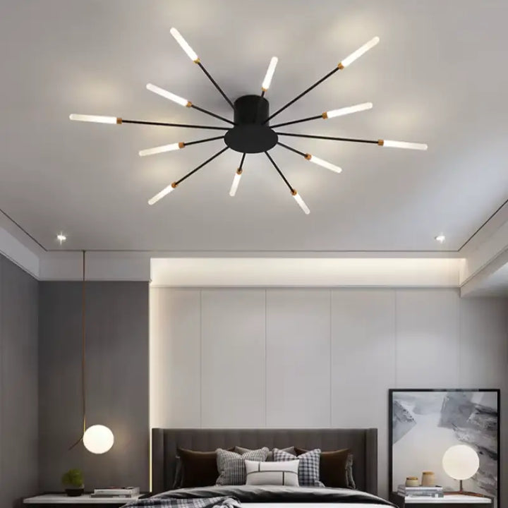 Plafonnier Design Italien Tubes Lumineux