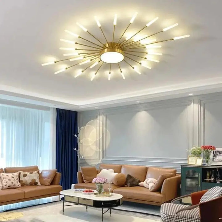 Plafonnier Design De Salon En Forme De Soleil