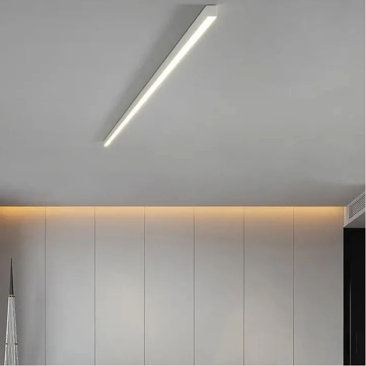 Plafonnier encastré LED linéaire style moderne minimaliste