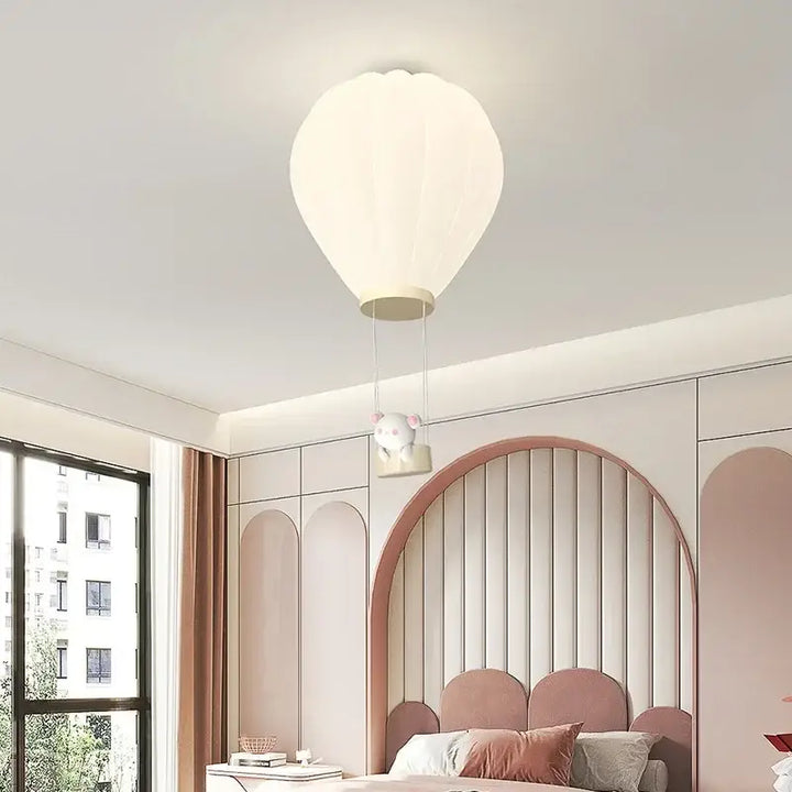 Plafonnier Enfant Montgolfière Design Doux Style Blanc