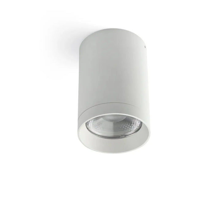 Plafonnier extérieur Puk blanc Ø 7,6 cm, angle 15°, de Faro Barcelona
