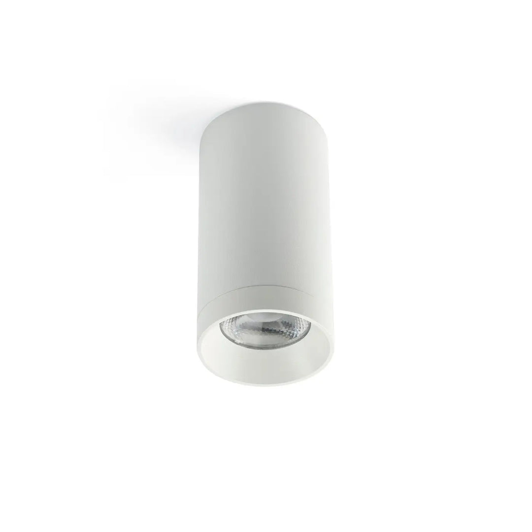 Plafonnier extérieur Puk blanc Ø 5,8 cm, angle 30°, de Faro Barcelona