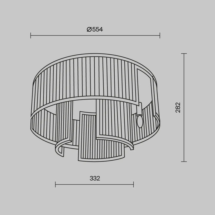 Luminaire plafonnier frame en métal doré art déco avec design géométrique moderne et structure centrale ouverte