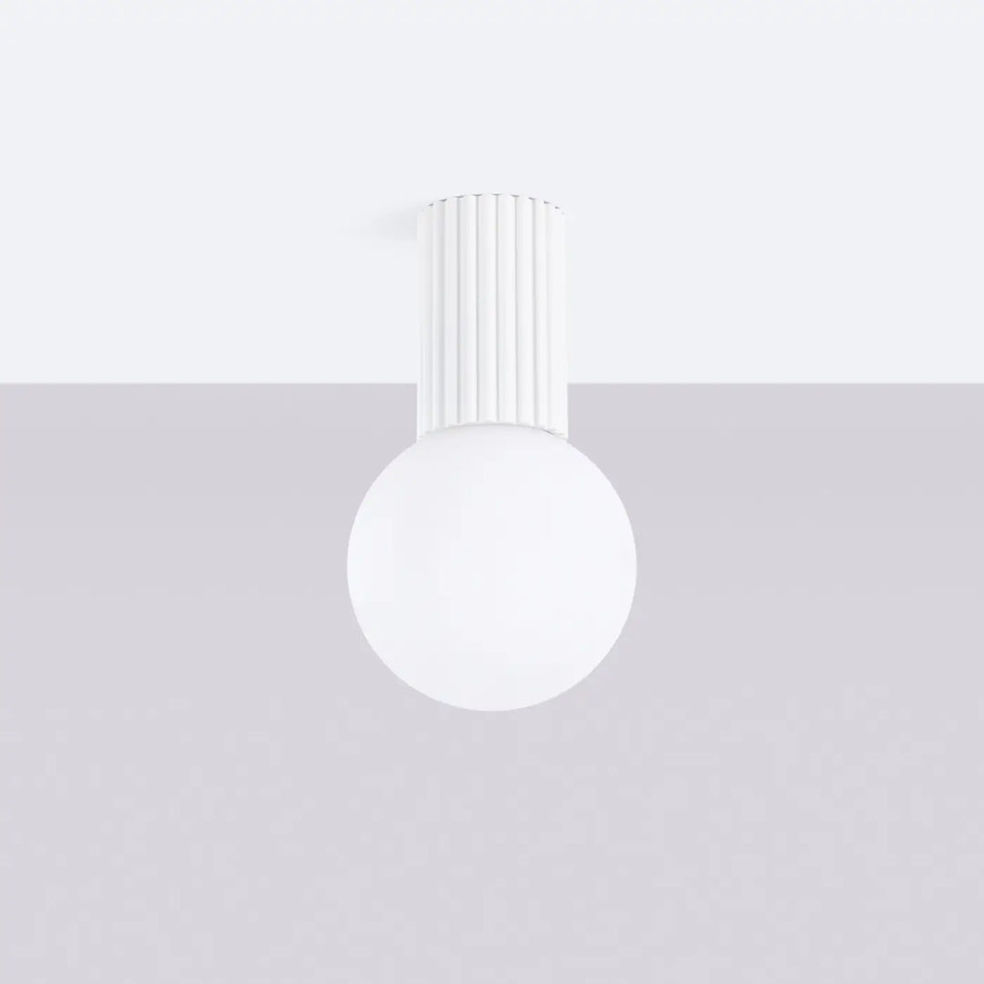 Luminaire Plafonnier blanc éteinte, vue rapprochée