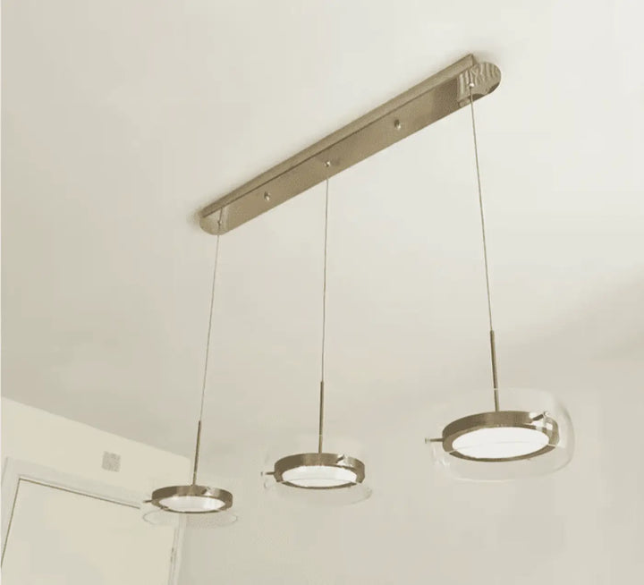 Plafonnier industriel pour cuisine avec triple anneaux