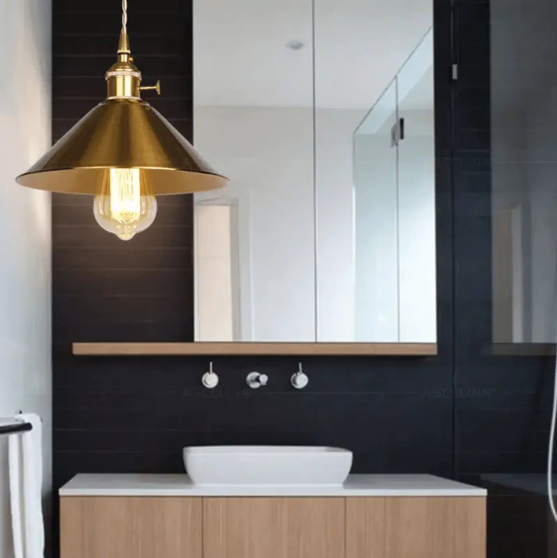 Plafonnier Industriel Vintage Avec Abat-Jour Conique