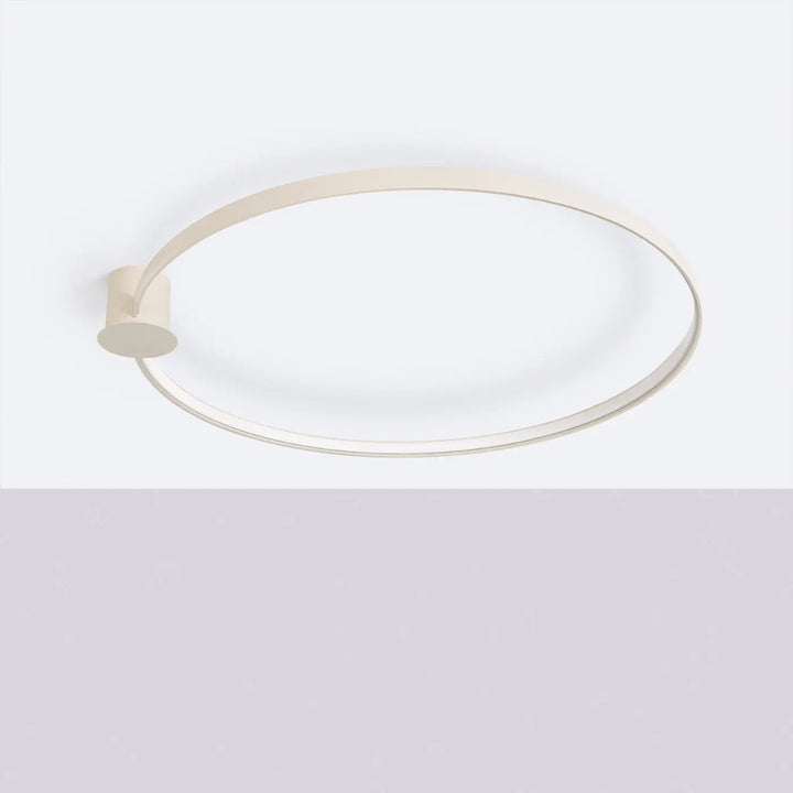 Plafonnier anneau RIO beige éteinte, au plafond