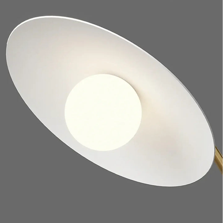 Plafonnier led art déco blanc et doré à bras pivotants