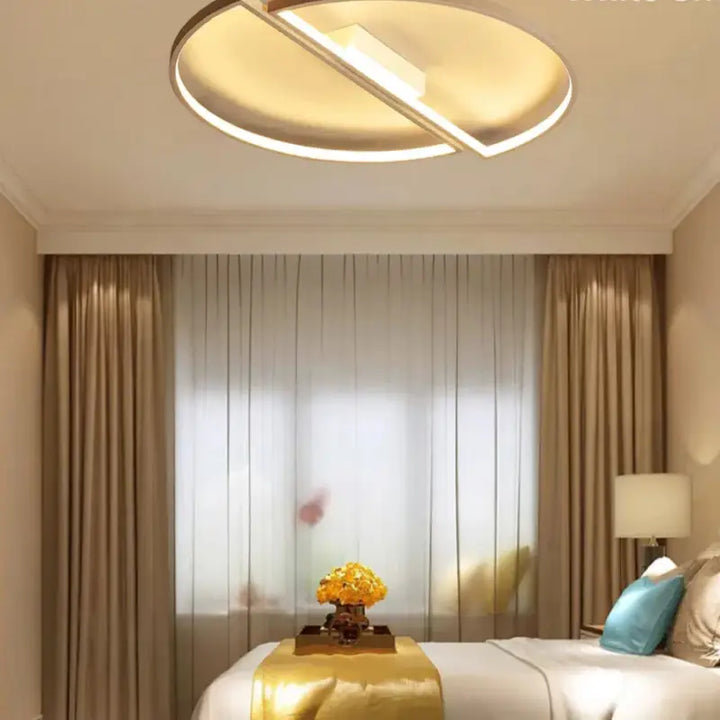 Plafonnier led cercle design moderne noir et blanc élégant