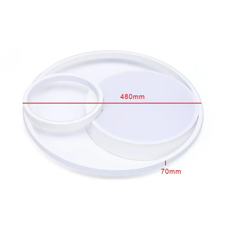 Plafonnier contemporain forme circulaire blanc raffinée