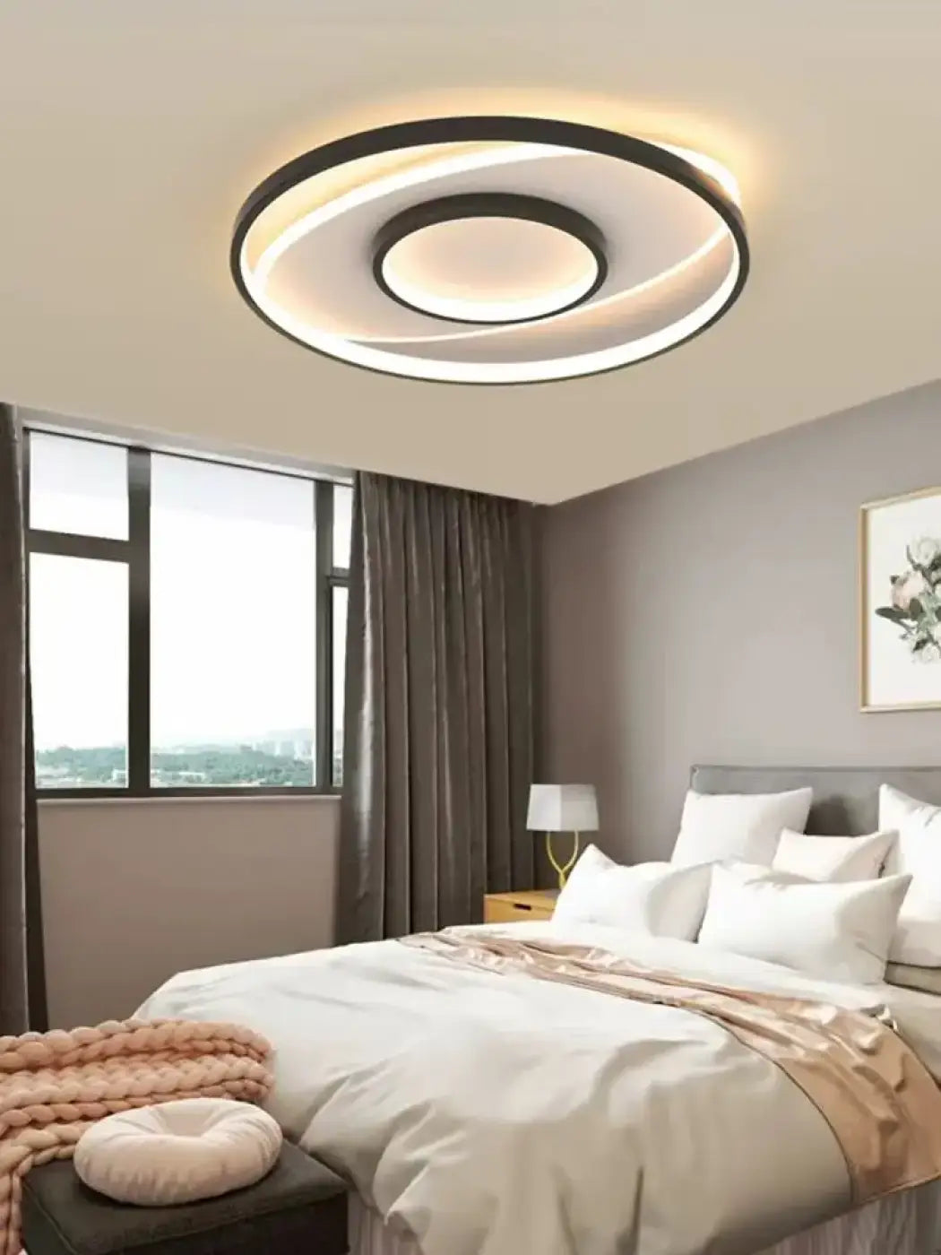 Plafonnier led design contemporain rond minimaliste
