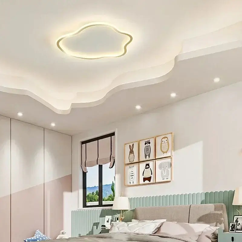 Plafonnier led design nuage moderne éclairage doux