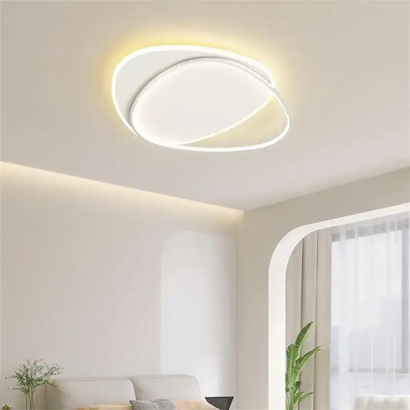 Plafonnier LED design ovale entrelacé

