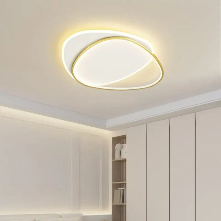 Plafonnier LED design ovale entrelacé

