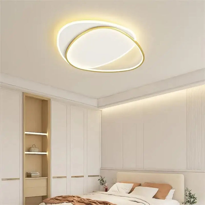 Plafonnier LED design ovale entrelacé

