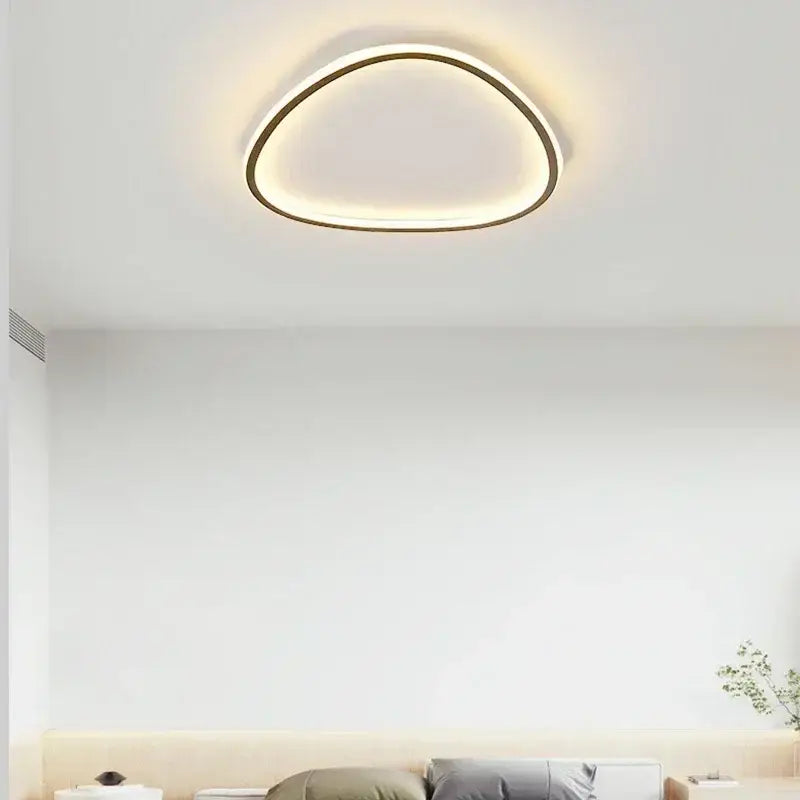 Plafonnier LED à forme organique asymétrique, au style contemporain

