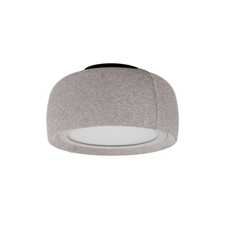 Plafonnier Gong LED à abat-jour en tissu crème #couleur_beige
