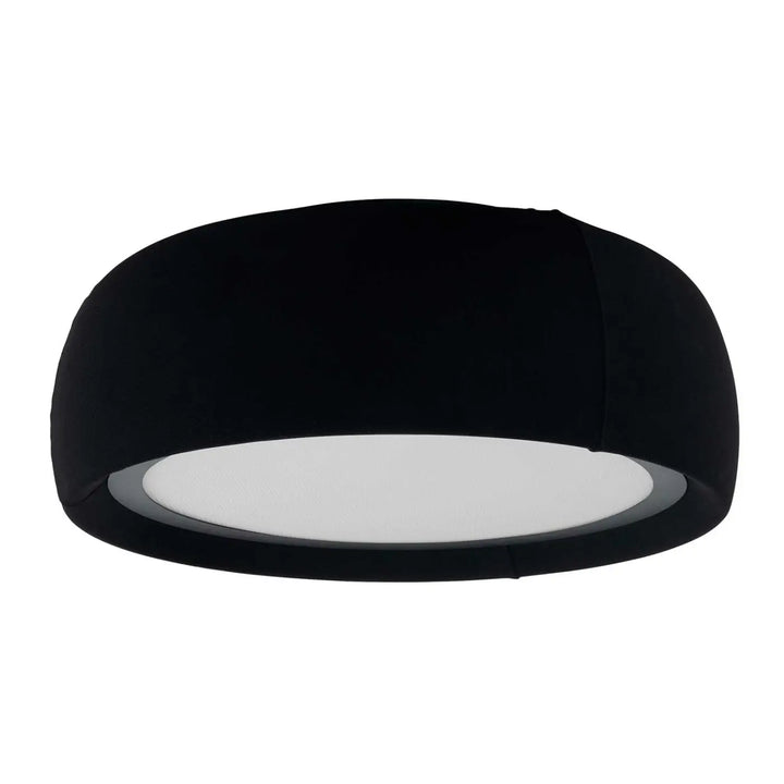 Plafonnier Gong en tissu noir #couleur_noir