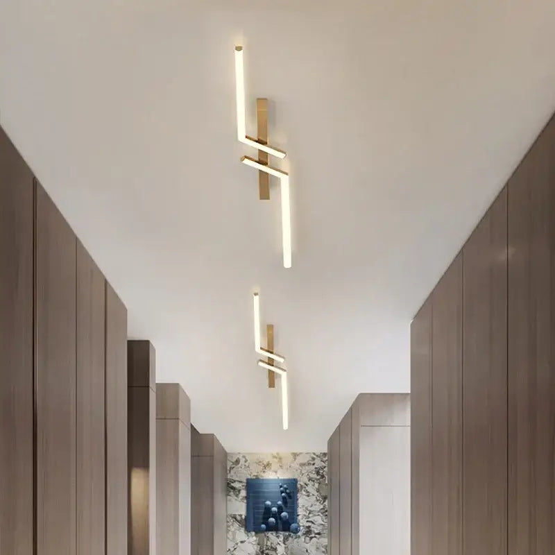 Plafonnier LED Linéaire Moderne Pour Salon Épuré

