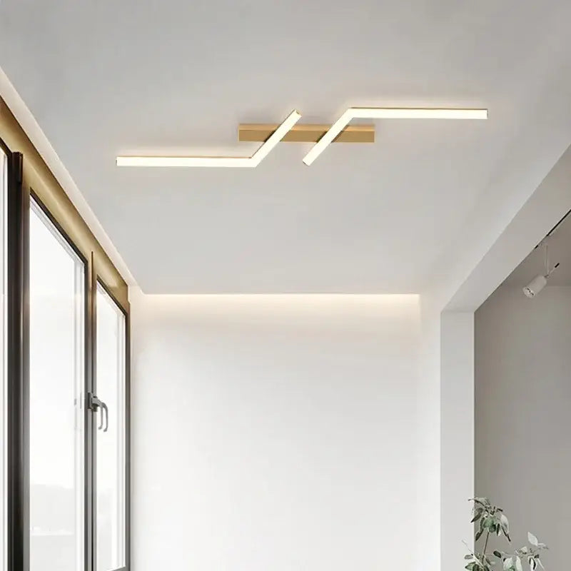 Plafonnier LED Linéaire Moderne Pour Salon Épuré

