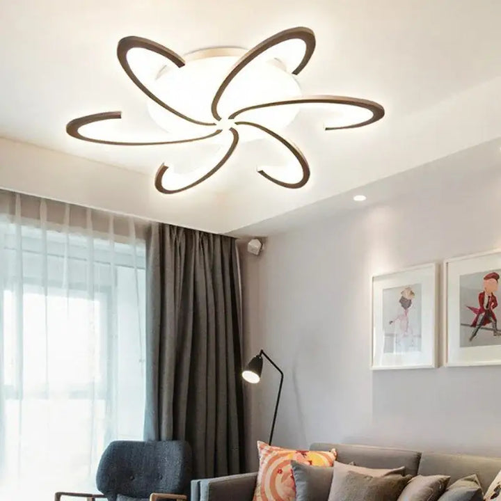 Plafonnier led moderne design artistique lumineux blanc