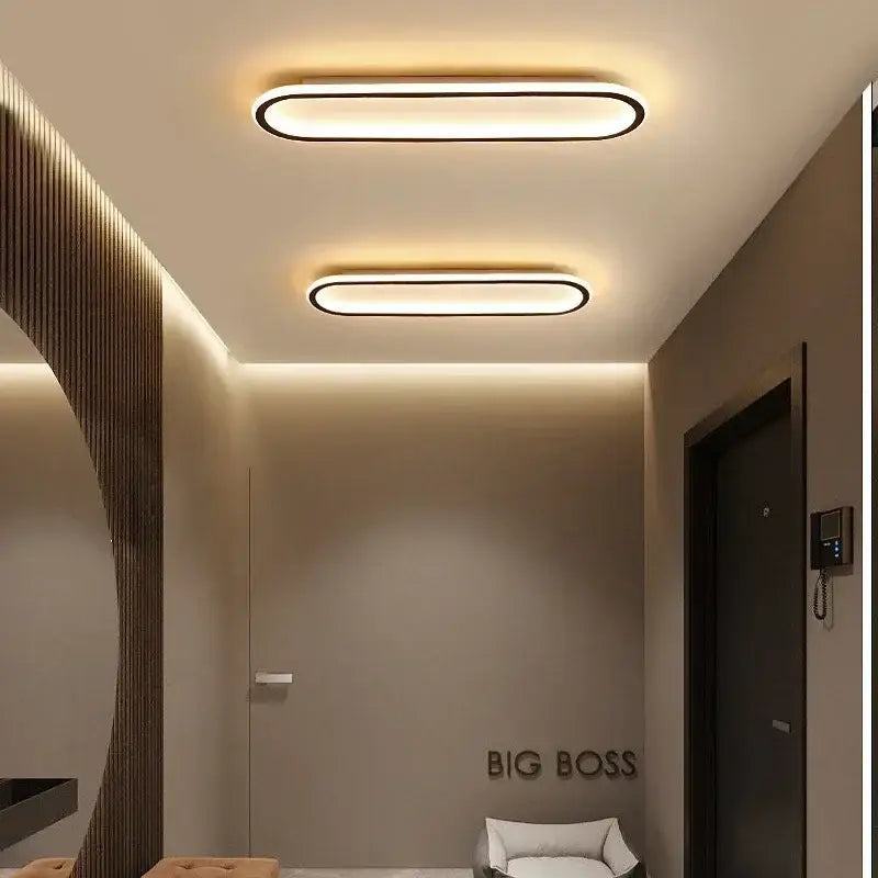 Plafonnier LED Ovale Minimaliste Pour Intérieur Moderne

