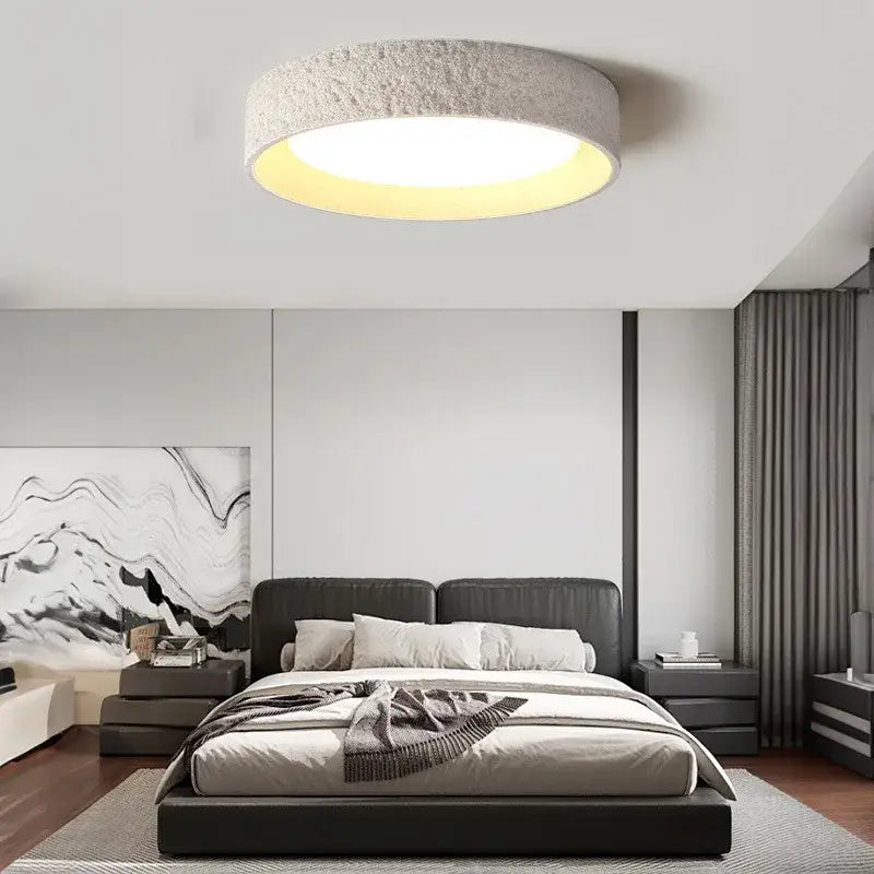 Plafonnier led en résine design moderne en blanc contemporain