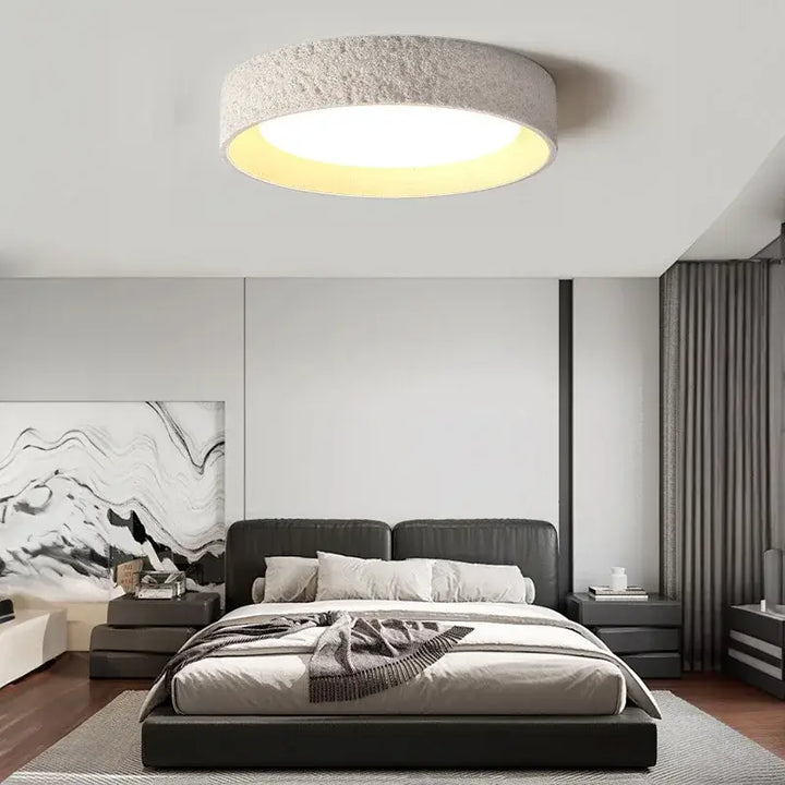 Plafonnier led en résine design moderne en blanc contemporain