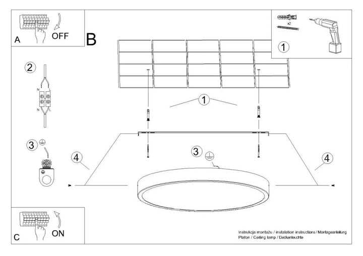 Luminaire plafonnier onyx 30 noir led 3000k avec design minimaliste métallique idéal pour plafond rond sans poussière saccumule