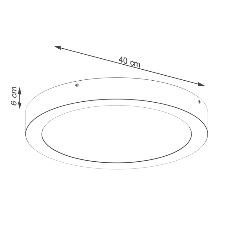 Luminaire plafonnier onyx 40 noir led 3000k plafond rond avec deux anneaux concentriques pour recherche d’un éclairage aux couleurs intemporelles