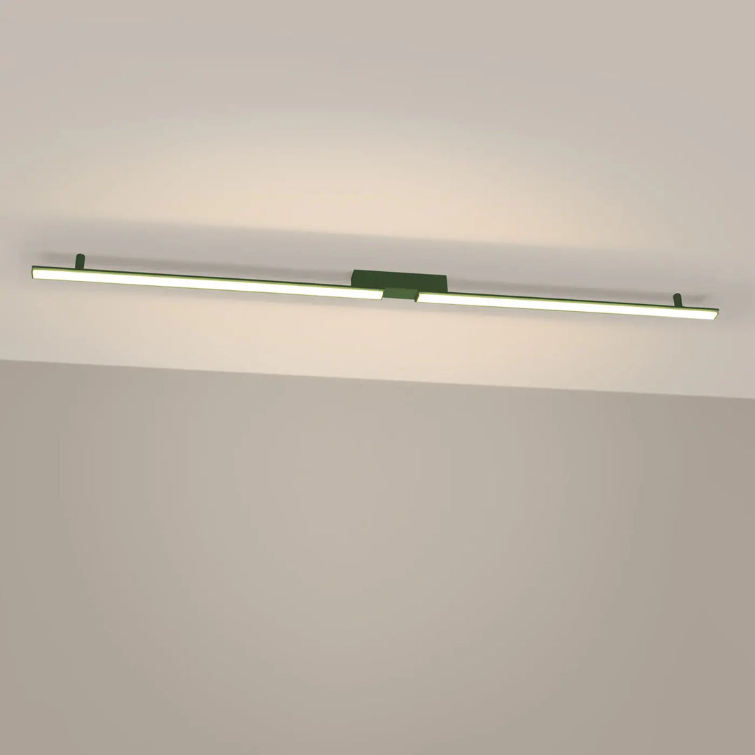 Luminaire plafonnier collection lagom allient en design minimaliste avec led strip vert olive de 3000k pour excellente qualité