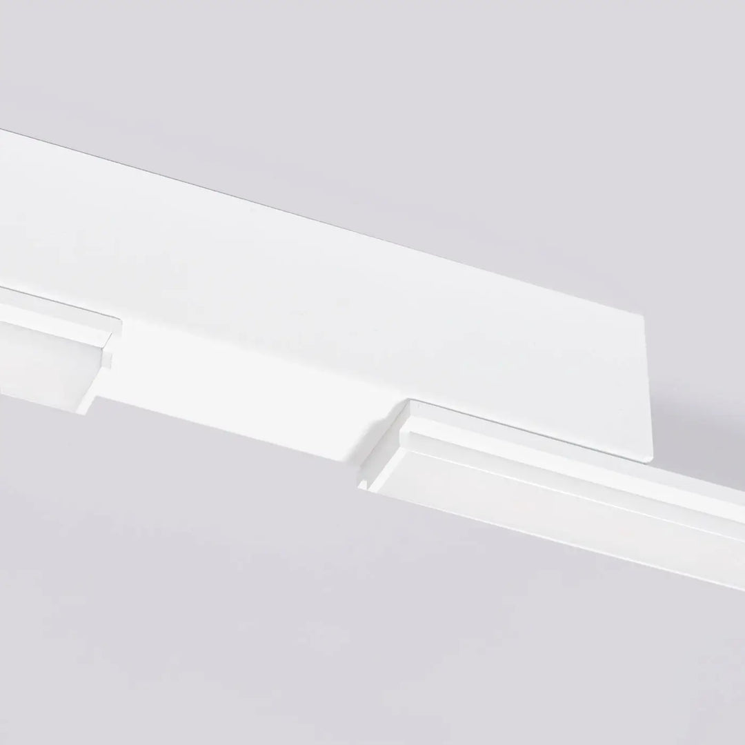 Plafonnier linéaire LAGOM blanc éteinte, détail du boîtier