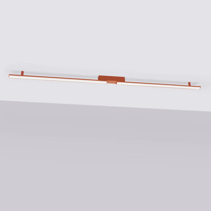 Plafonnier linéaire LAGOM ocre rouge éteinte, au plafond