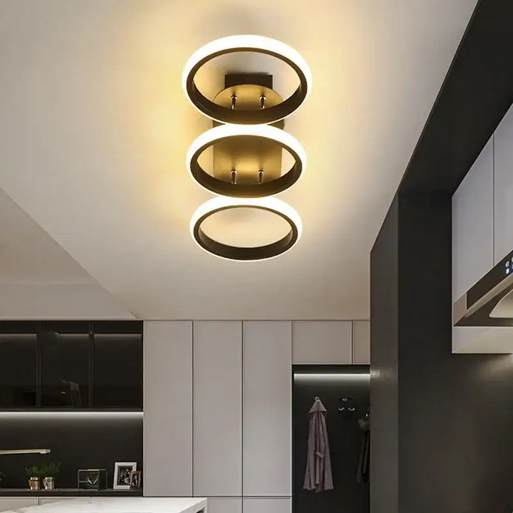 Plafonnier Minimaliste LED Avec Cercles Ou Carrés

